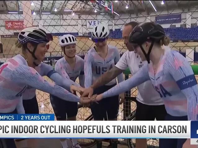 Thumbnail for preview of “Indoor cycling athletes training to qualify for LA28 Team USA” on NBC 4 Los Angeles