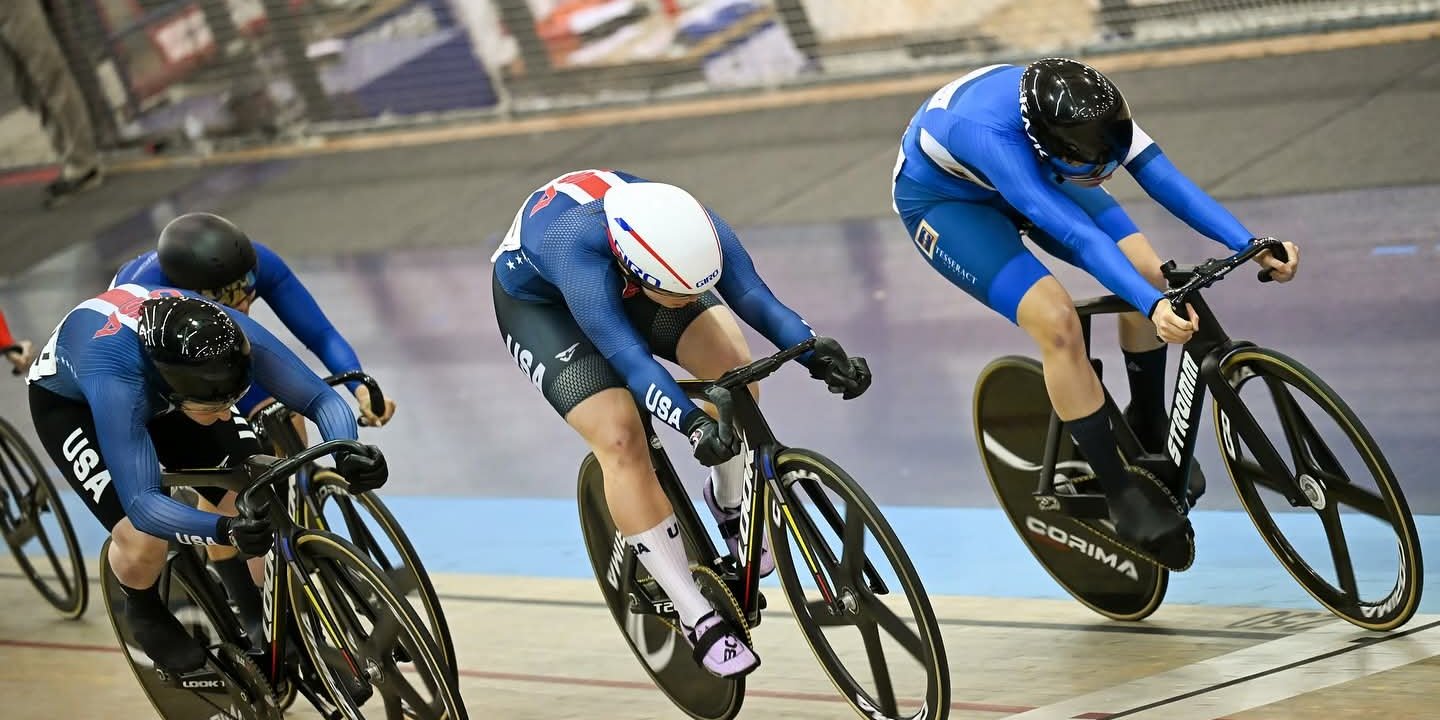 Wed July 16, Elite Women Minor Final (Right to Left): 1st McKenna McKee (Tesseract Racing), 7th overall; 2nd Kayla Hankins (USA), 8th overall; 3rd Emily Hayes (USA), 9th overall.